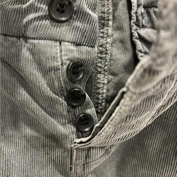 NSF Womens Cotton Corduroy High Rise button fly Straight Leg Pants Gray Size 25 - Picture 3 of 7